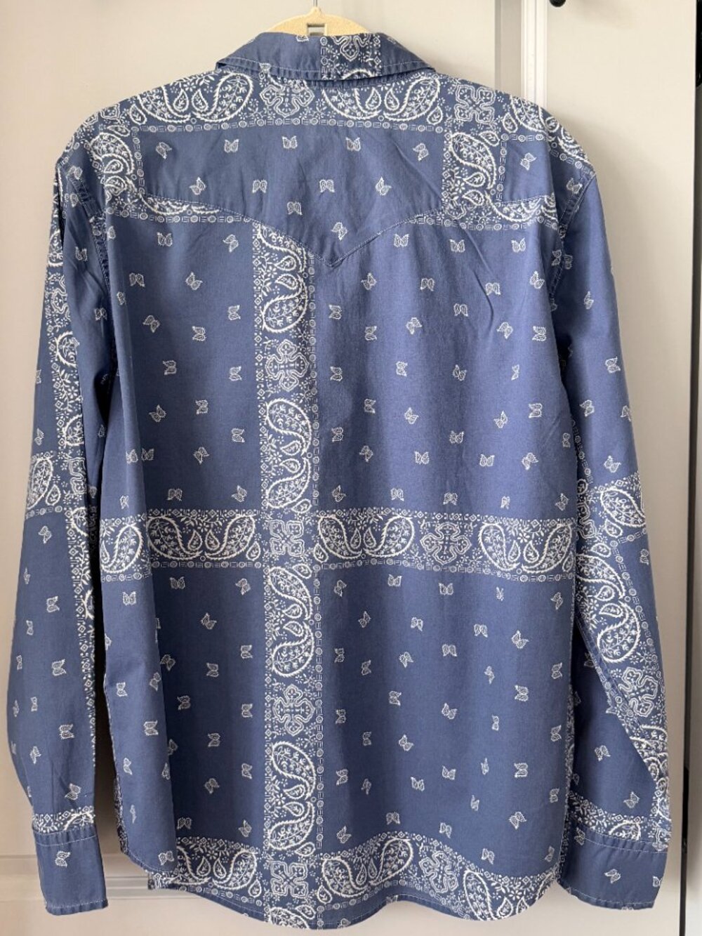 Levis Pearl Snap Western Bandana Paisley Shirt Mens L Rodeo 100% Cotton NWT - Picture 10 of 10